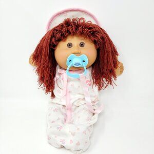2004 Cabbage Patch Kids Doll Play Along Red Yarn Hair Pacifier CPK Outfit + READ